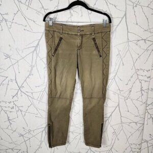 Pilcro & The Letterpress Cotton Stretch Mid Rise Skinny Moto Pants